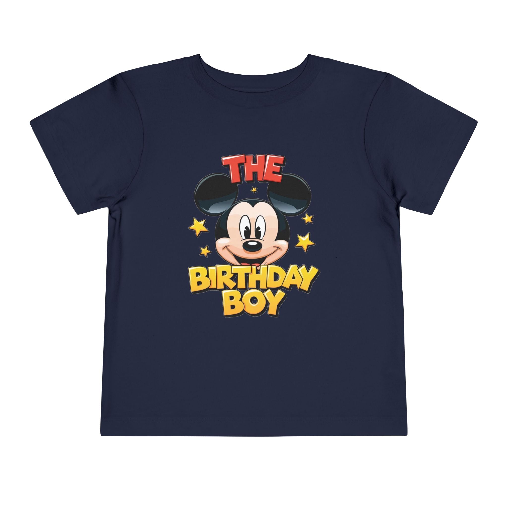 Toddler Tee — "The Birthday Boy" Cartoon Mouse Party Shirt