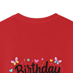 Kids Tee — ‘I Was 6 Now I’m 7’ Birthday Girl Cute Floral Design