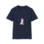 T-Shirt — Minimal Korean Finger Heart Design with 'I Love You' Pocket Graphic