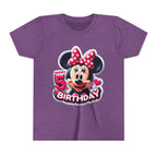 Minnie Mouse Happy 5th Birthday Youth Tee