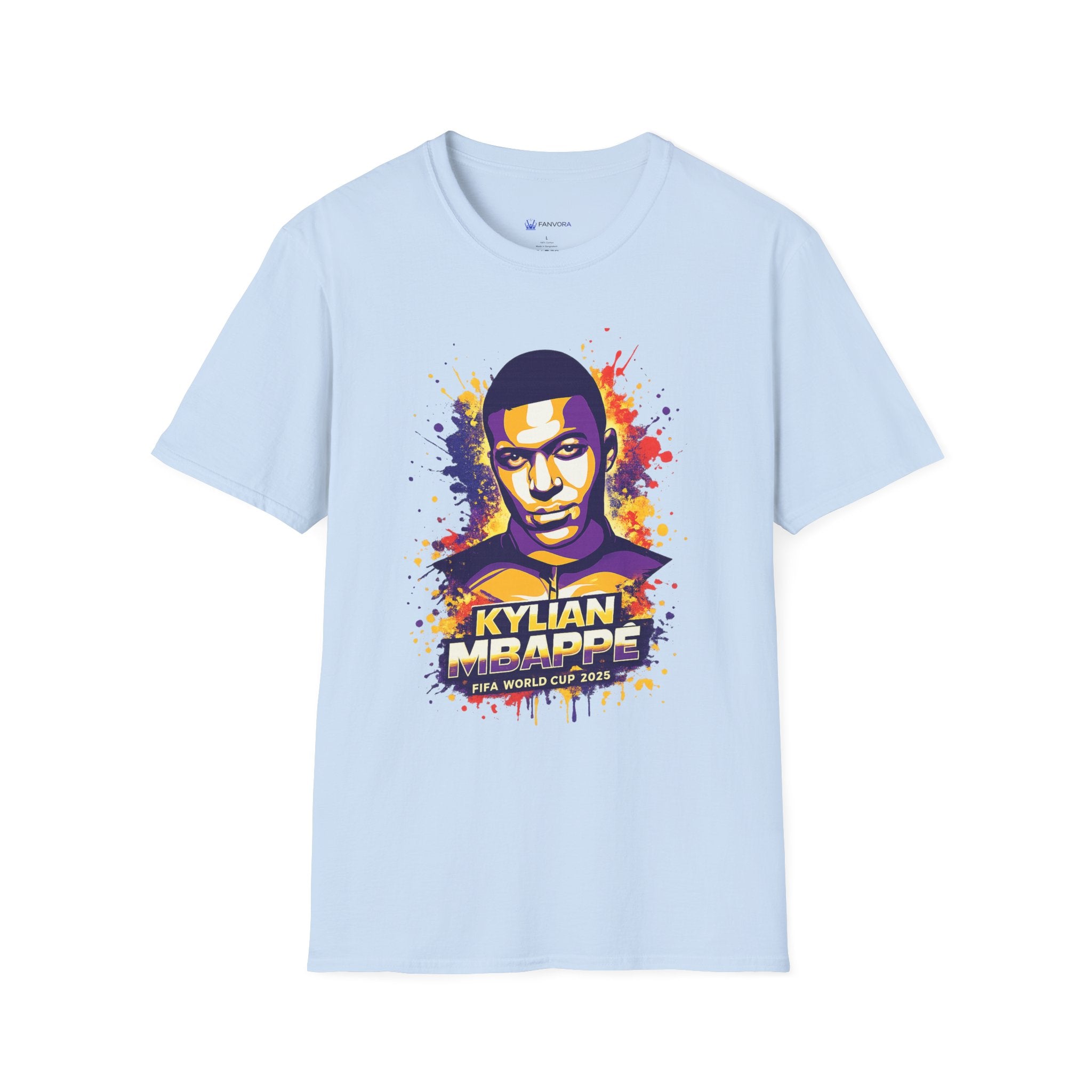 France legend Graphic T-Shirt — Vibrant Splash Portrait Soccer Fan Tee