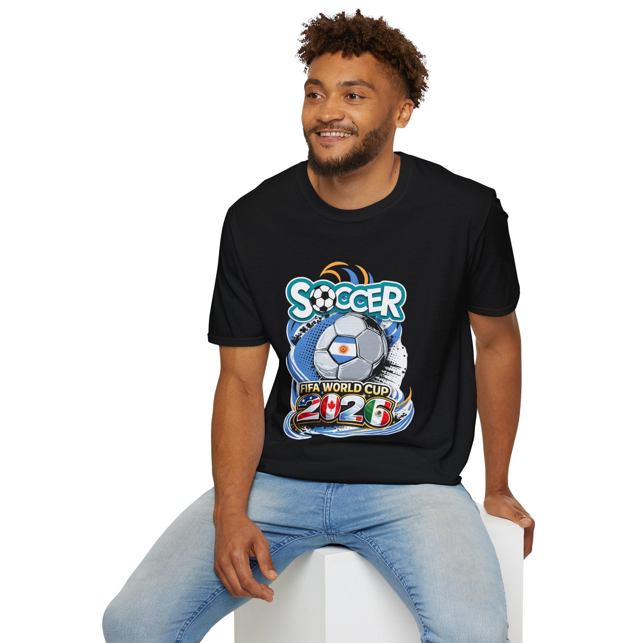 Soccer 2026  Graphic T-Shirt — Retro Ball Design soccer cup tee