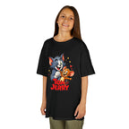 Tom & Jerry Kids T‑Shirt – Vintage Cartoon Cat and Mouse Graphic Tee.