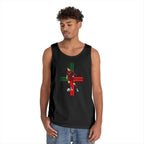 Soccer Player Graphic Tank Top — Vintage Italy Flag Soccer Vibes.