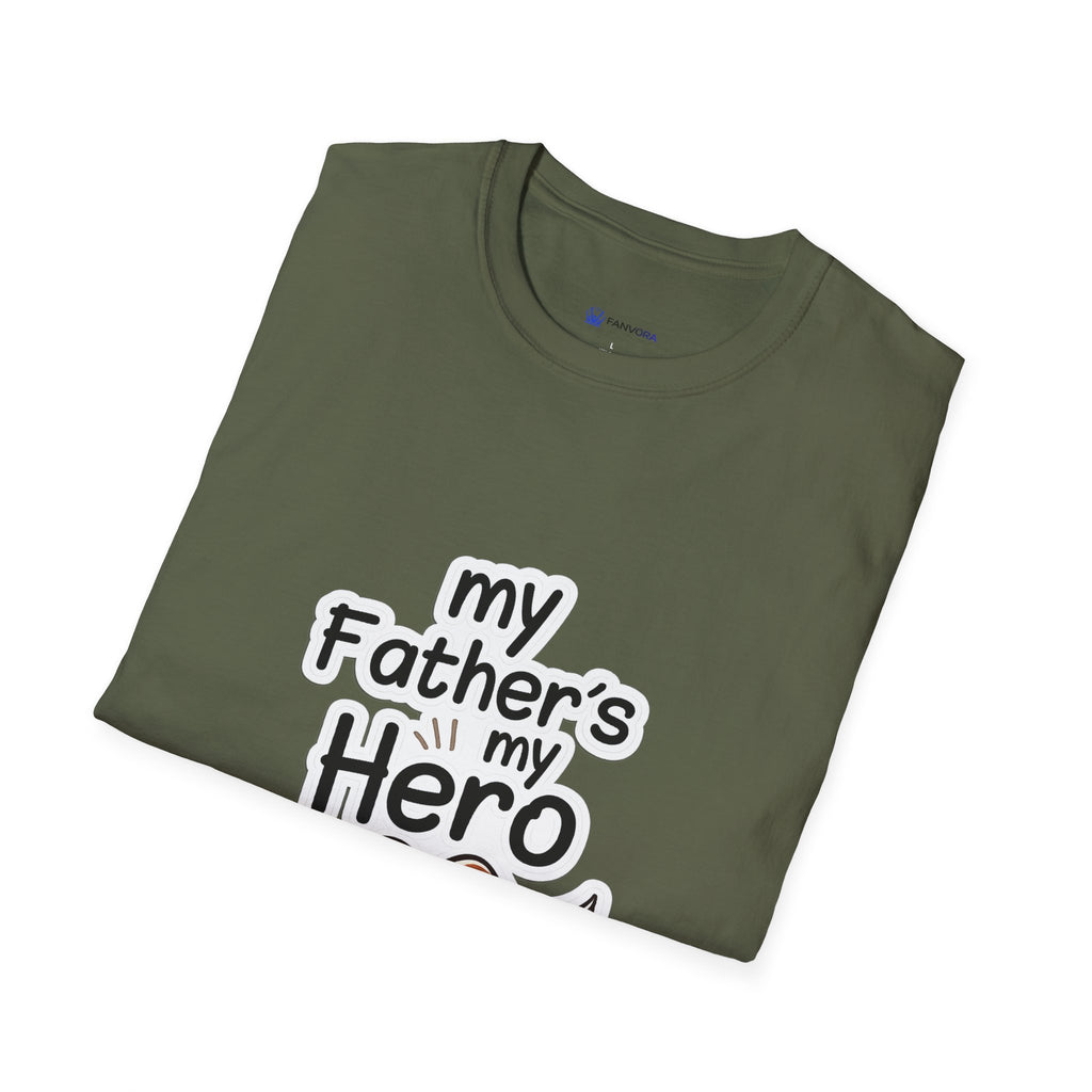 My Father's My Hero T-Shirt – Father's Day Mustache Gift Tee