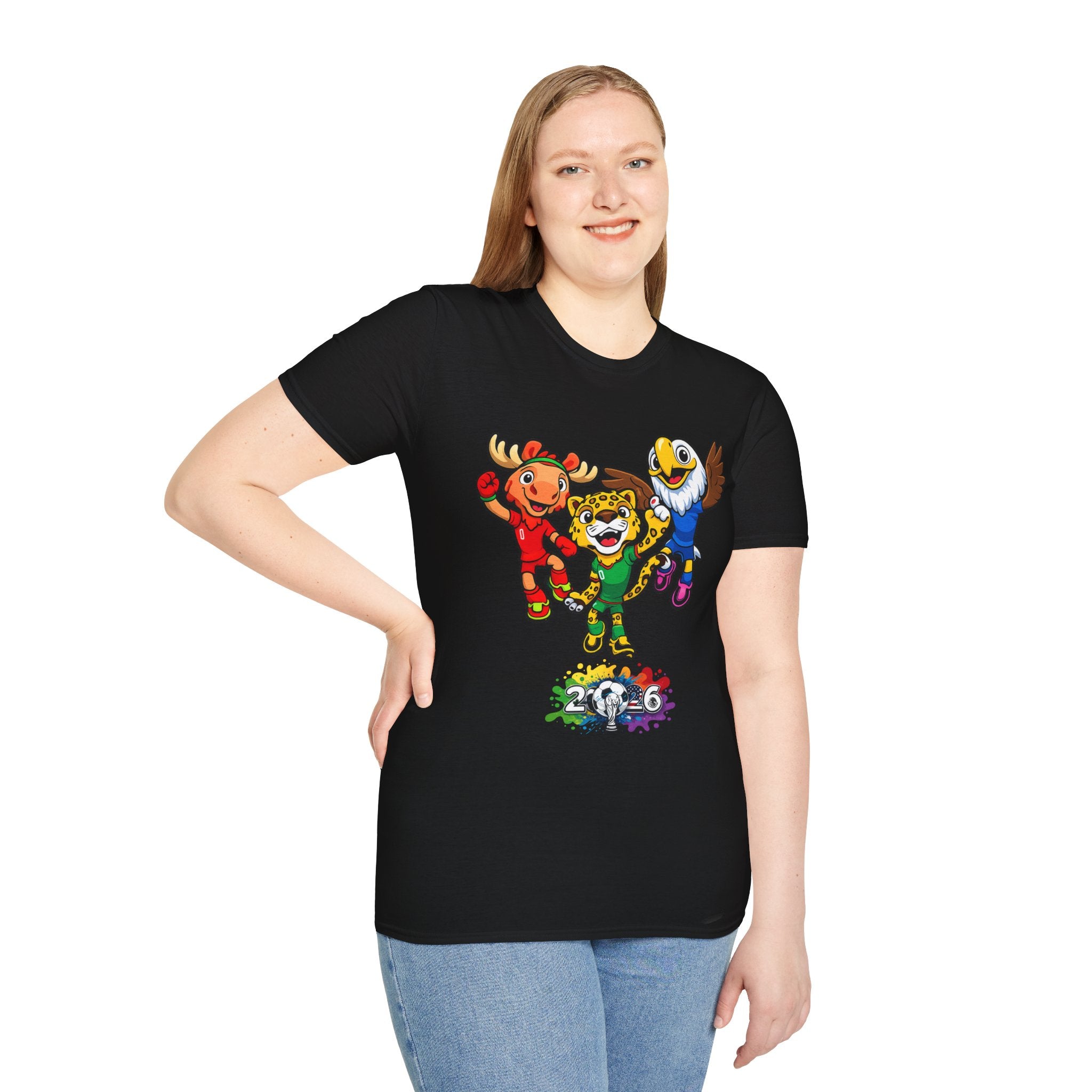 Kids Mascot Team T-Shirt — Cheerful Moose, Cheetah & Eagle Design