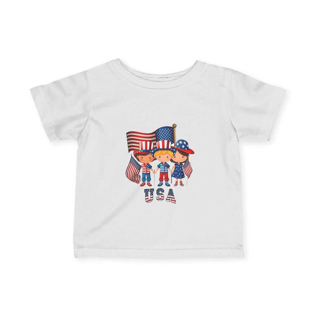 Infant 4th of July Tee — Cute USA Baby Patriotic Shirt.