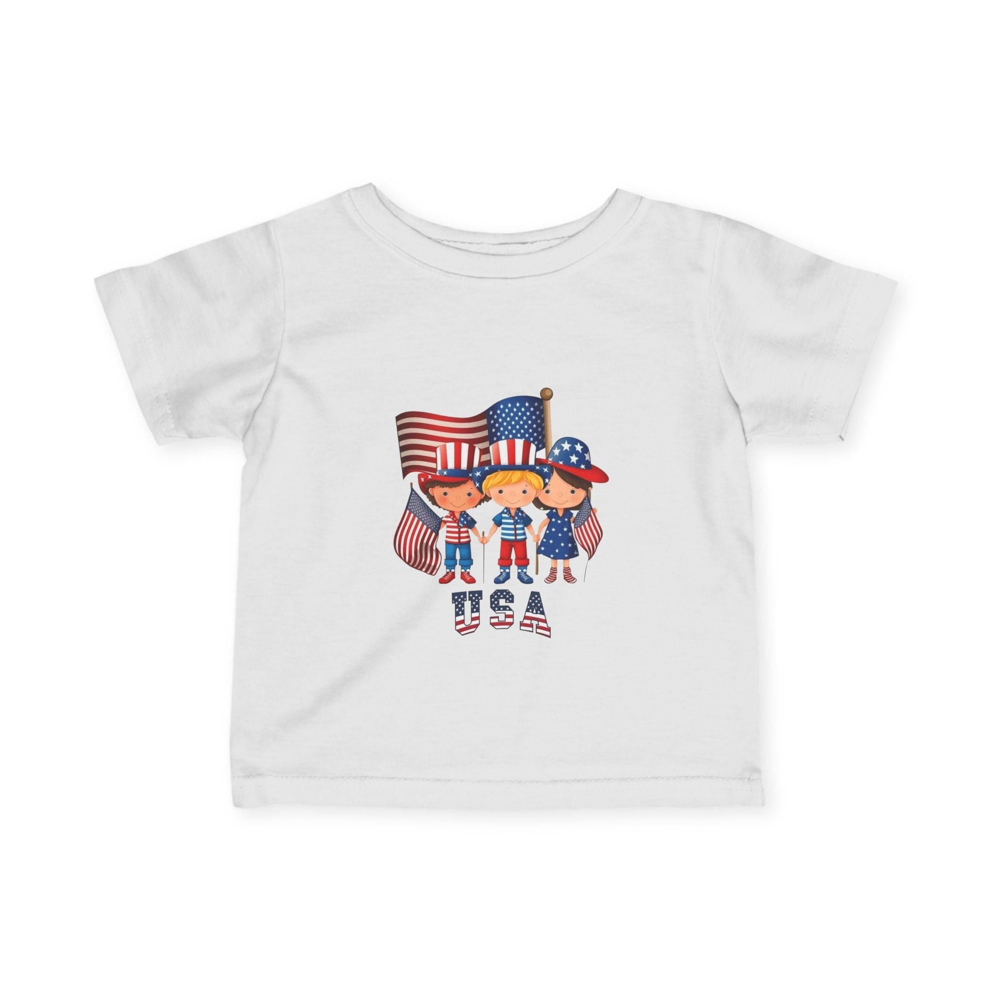 Infant 4th of July Tee — Cute USA Baby Patriotic Shirt.
