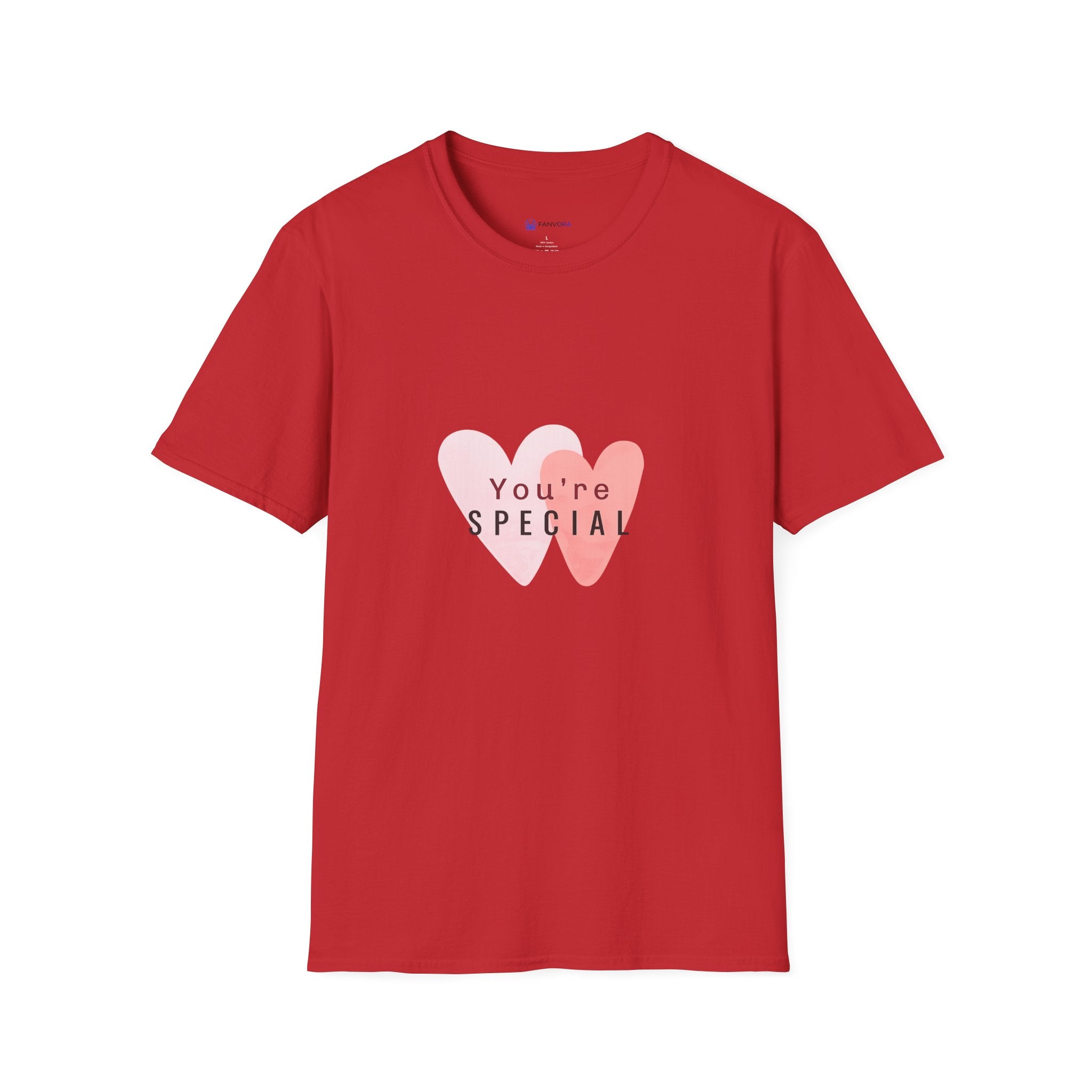 T-Shirt — "You're Special" Pink Heart Graphic Tee — Gift for Friends & Loved Ones