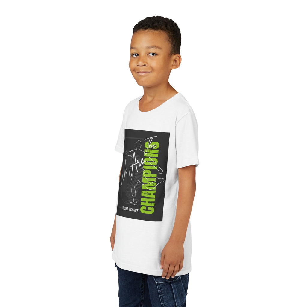 Youth Tee — "We Are Champions" Soccer Champion Graphic Shirt