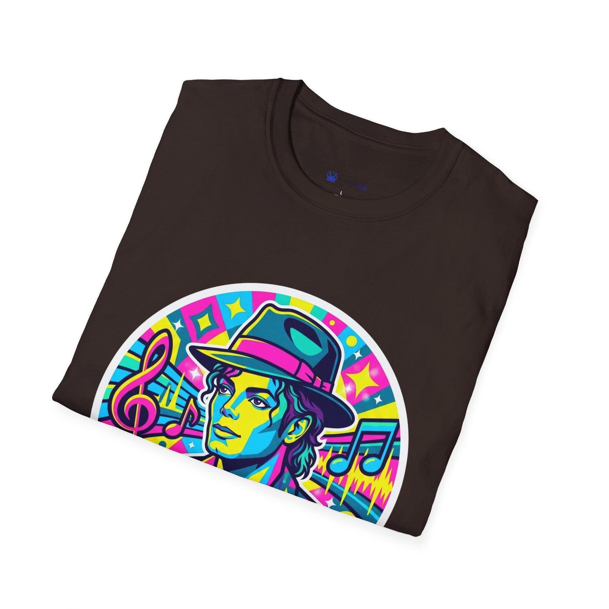 T-Shirt — King of Pop Forever Retro Neon Graphic Tee.