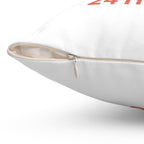 Inspirational 24 hours quote square pillow
