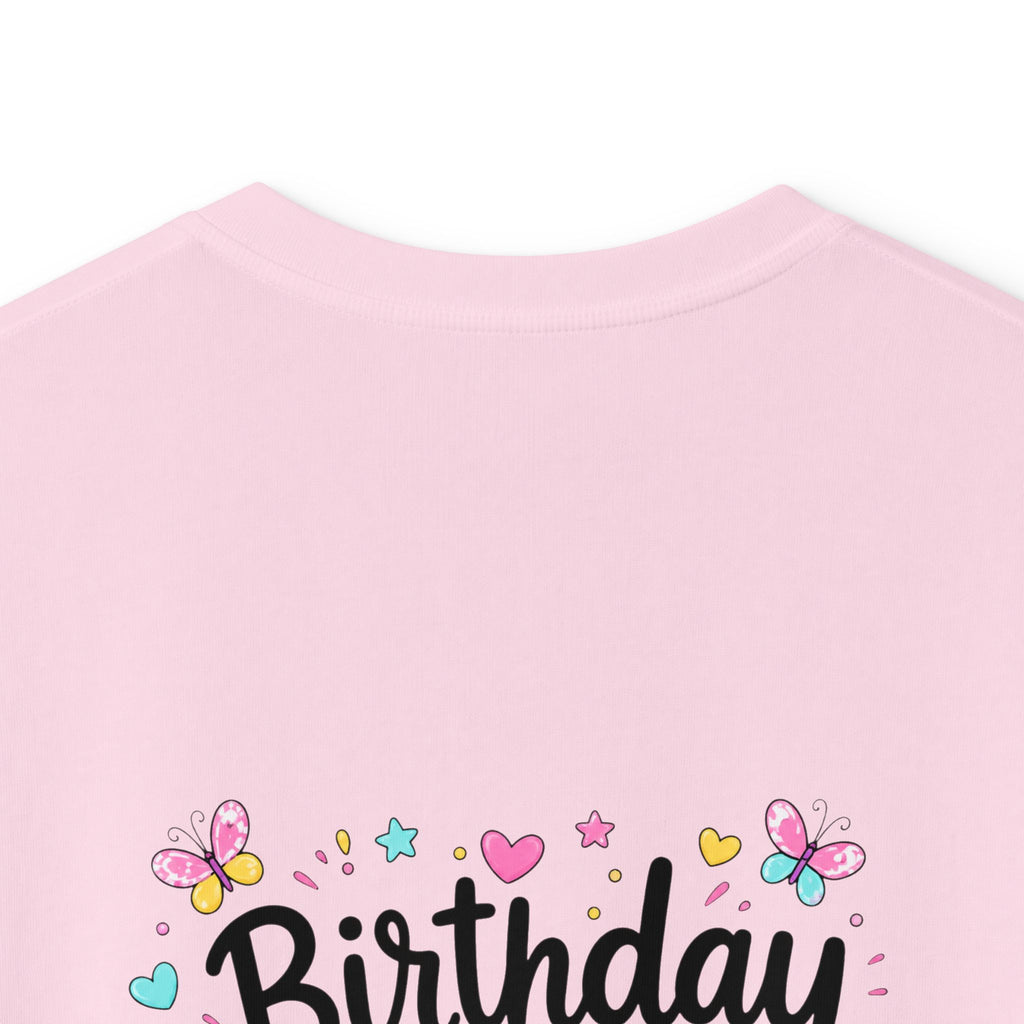 Kids Tee — ‘I Was 6 Now I’m 7’ Birthday Girl Cute Floral Design