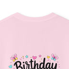 Kids Tee — ‘I Was 6 Now I’m 7’ Birthday Girl Cute Floral Design