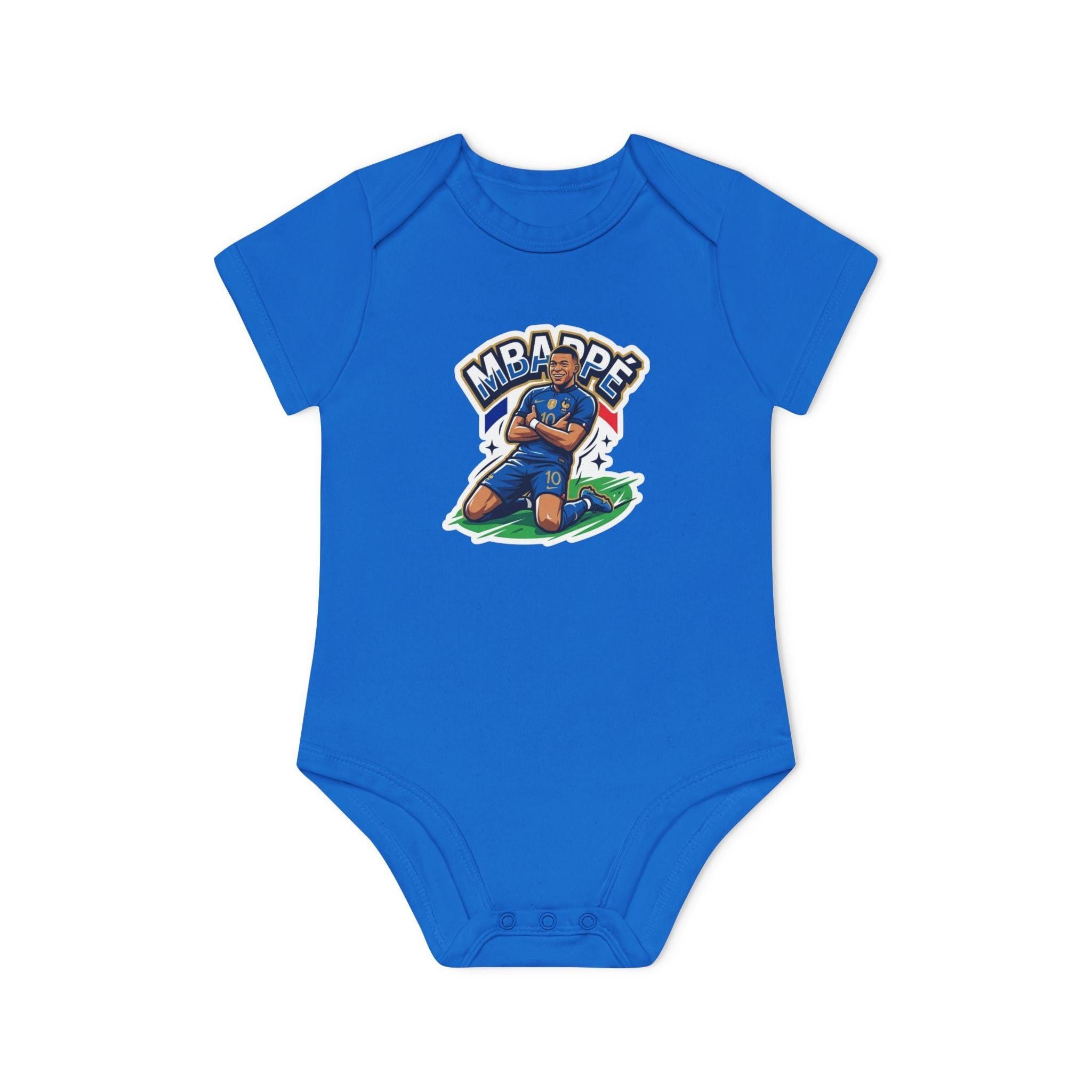 Baby Bodysuit - "France #10 Footballer Rising Star Fan Version" Future Soccer Player & Game Day Energy Organic Baby Onesie.