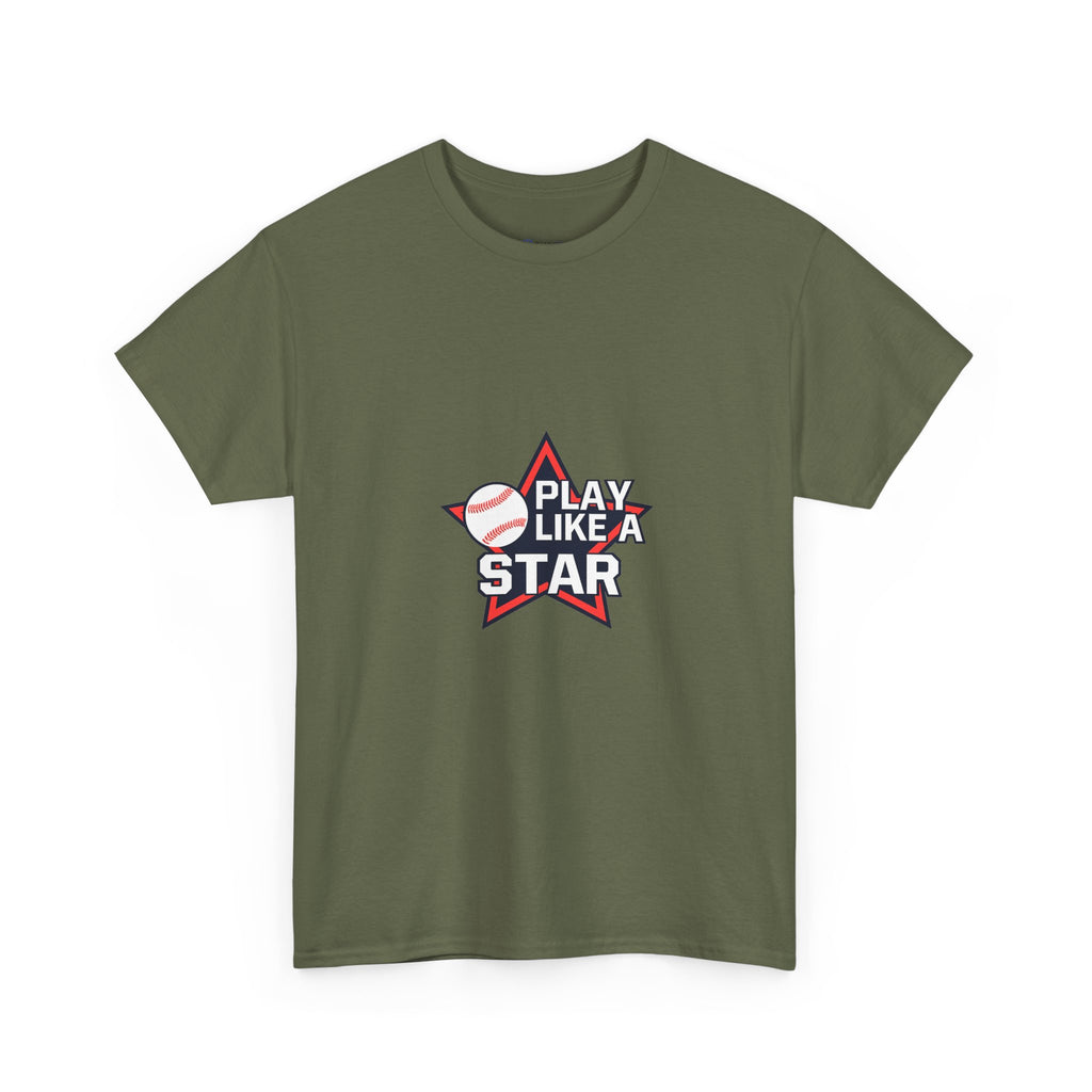 Play Like a Star Baseball Tee — Kids & Youth Sports Shirt