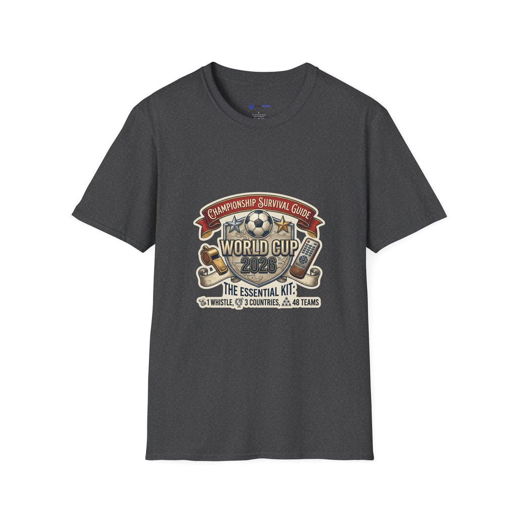 Unisex - World Cup Survival Guide T-Shirt — "The Essential Kit" Soccer Fan Tee.