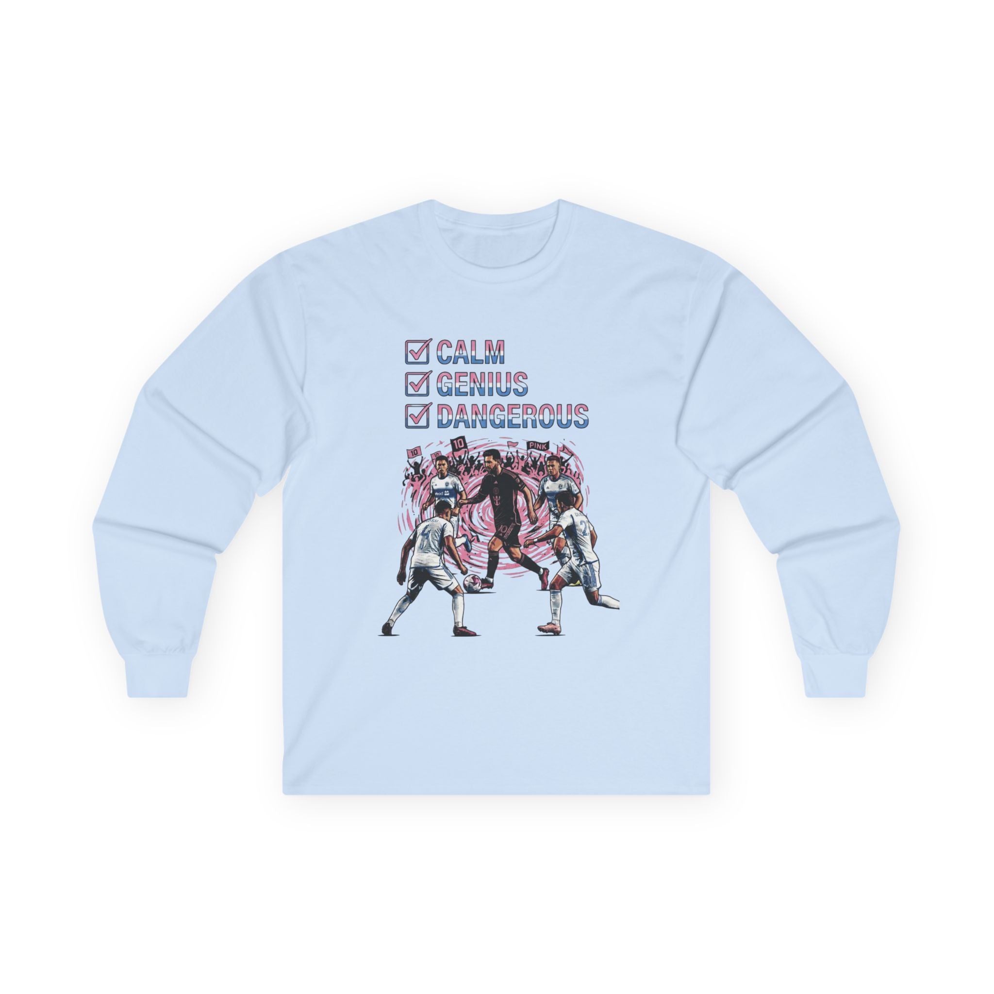 Long Sleeve Football Shirt – World Cup 2026 Fan Tee "Calm Dangerous Genius"