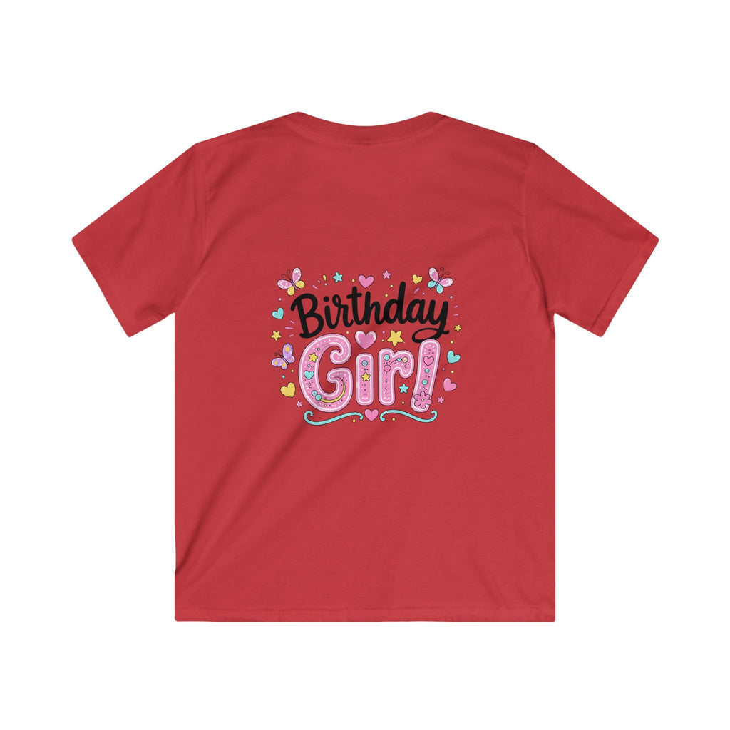 Kids Tee — ‘I Was 6 Now I’m 7’ Birthday Girl Cute Floral Design