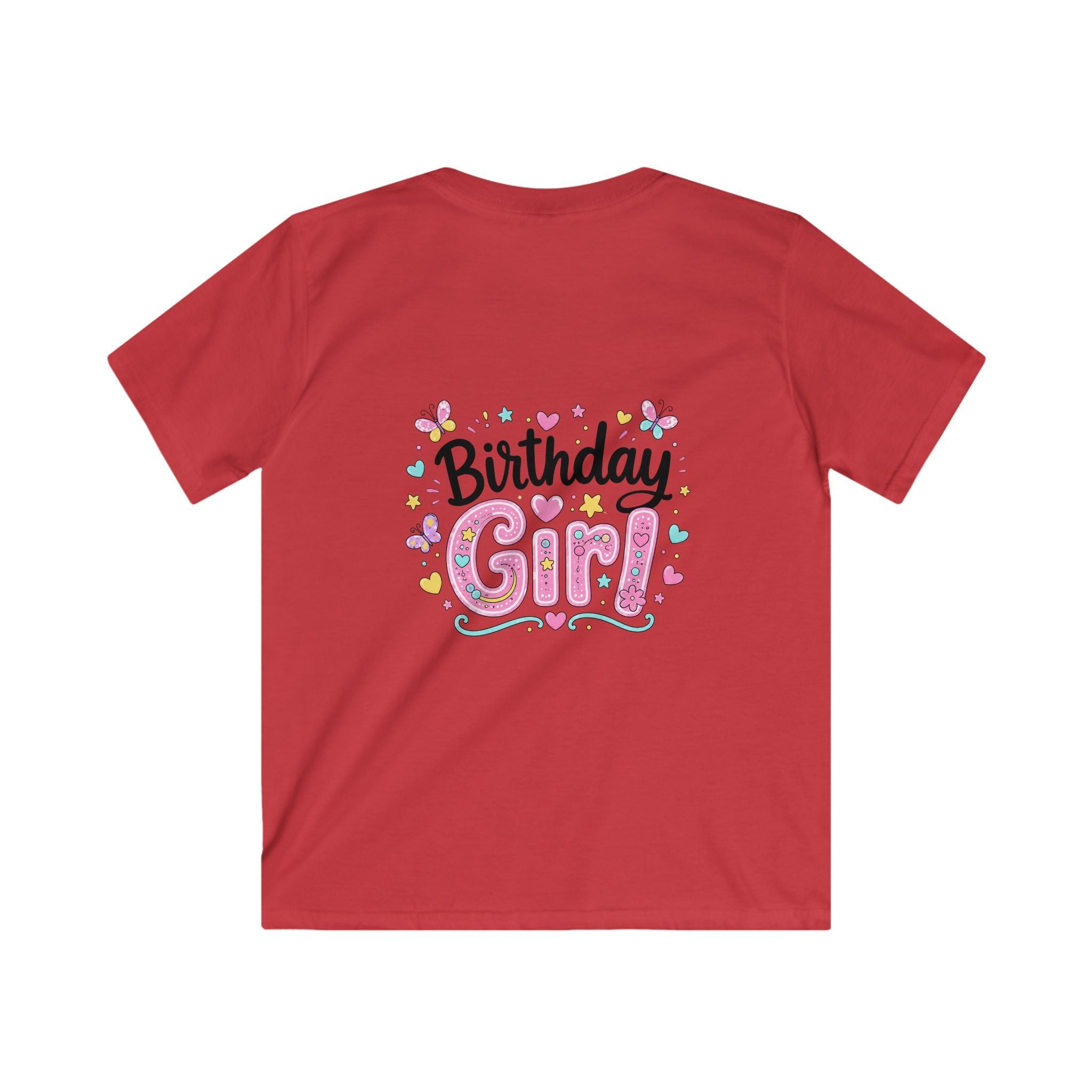 Kids Tee — ‘I Was 6 Now I’m 7’ Birthday Girl Cute Floral Design