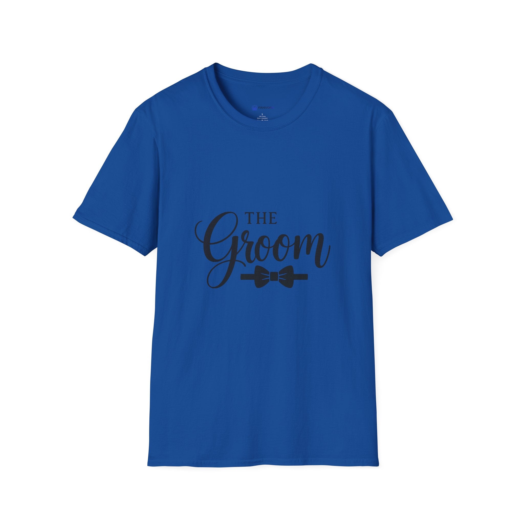 Groom T-Shirt — 'The Groom' Wedding Tee with Bowtie Graphic