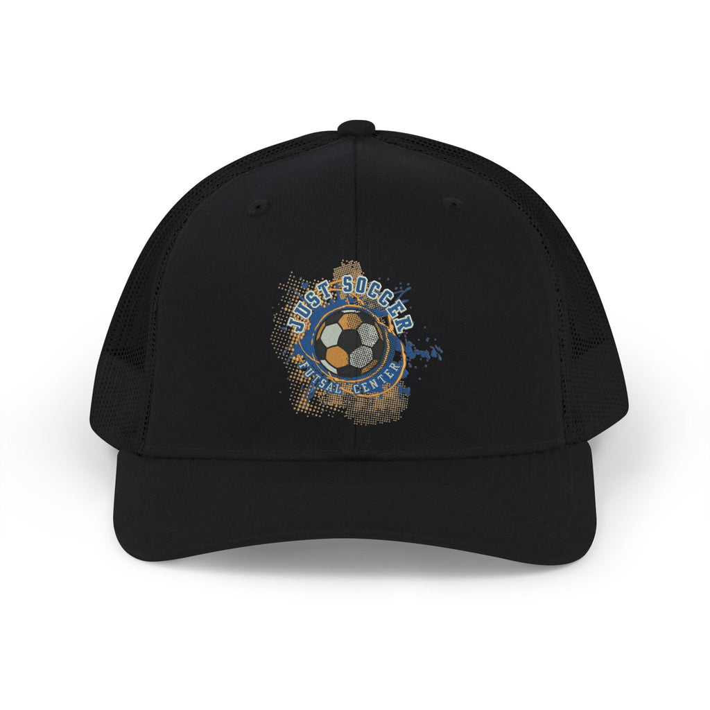 Soccer Grunge Snapback Trucker Cap — Vintage Ball & Crest Design