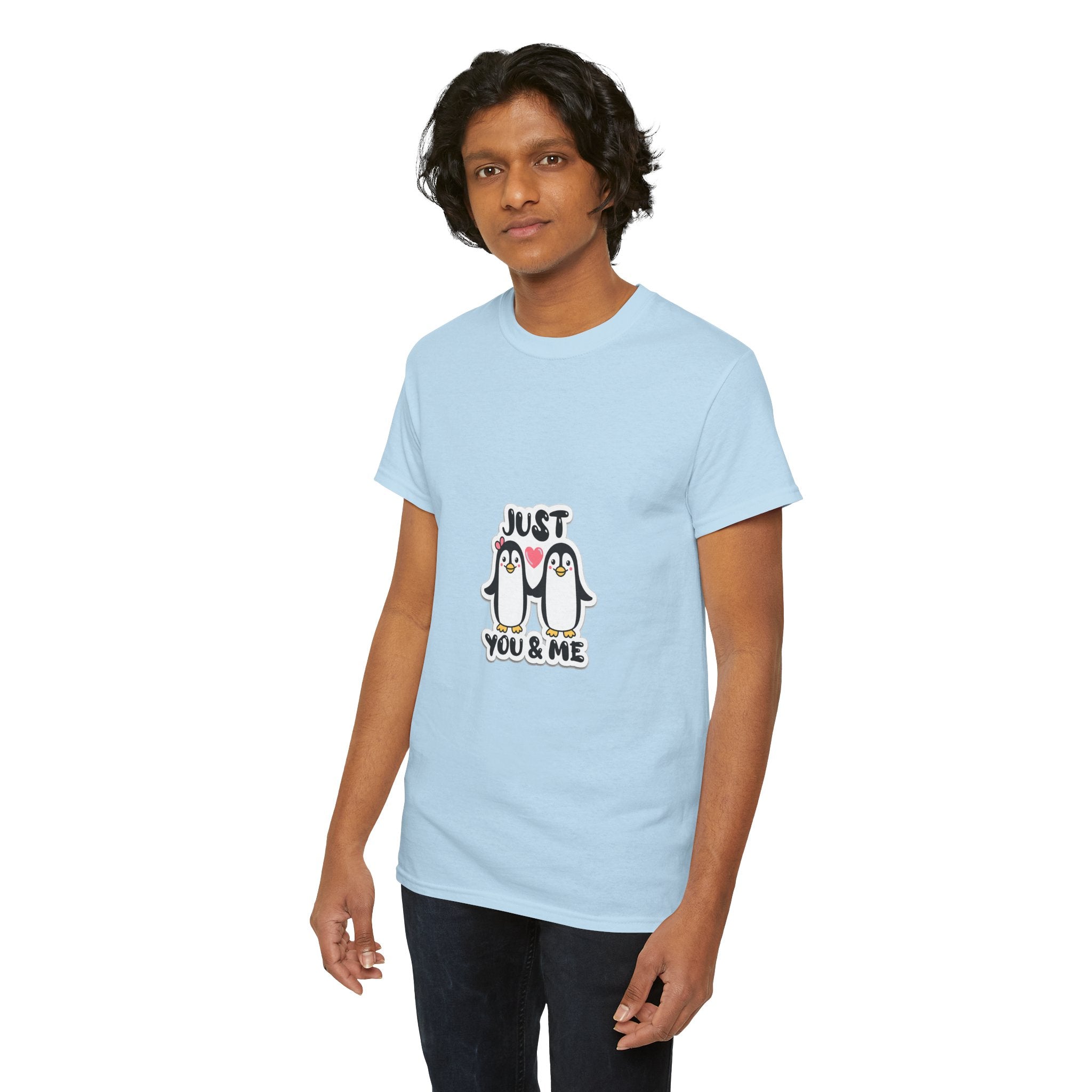 Just You & Me Penguin Tee — Cute Couples Graphic T-Shirt