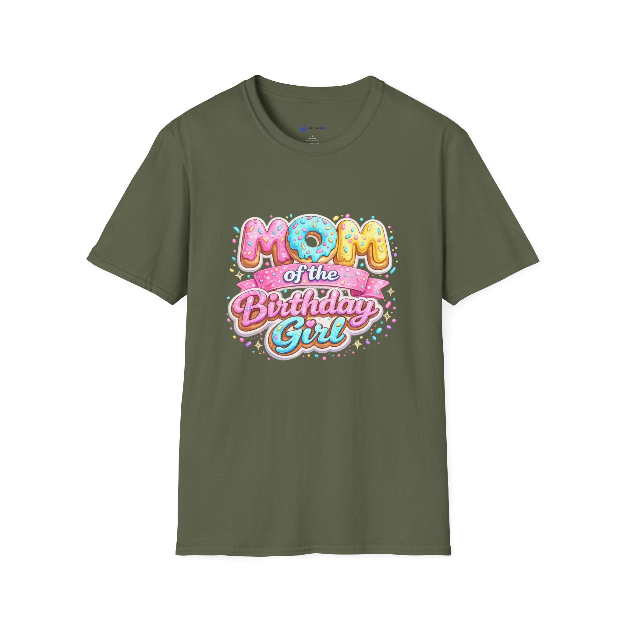 Unisex Softstyle T-Shirt "mom of the birthday girl"