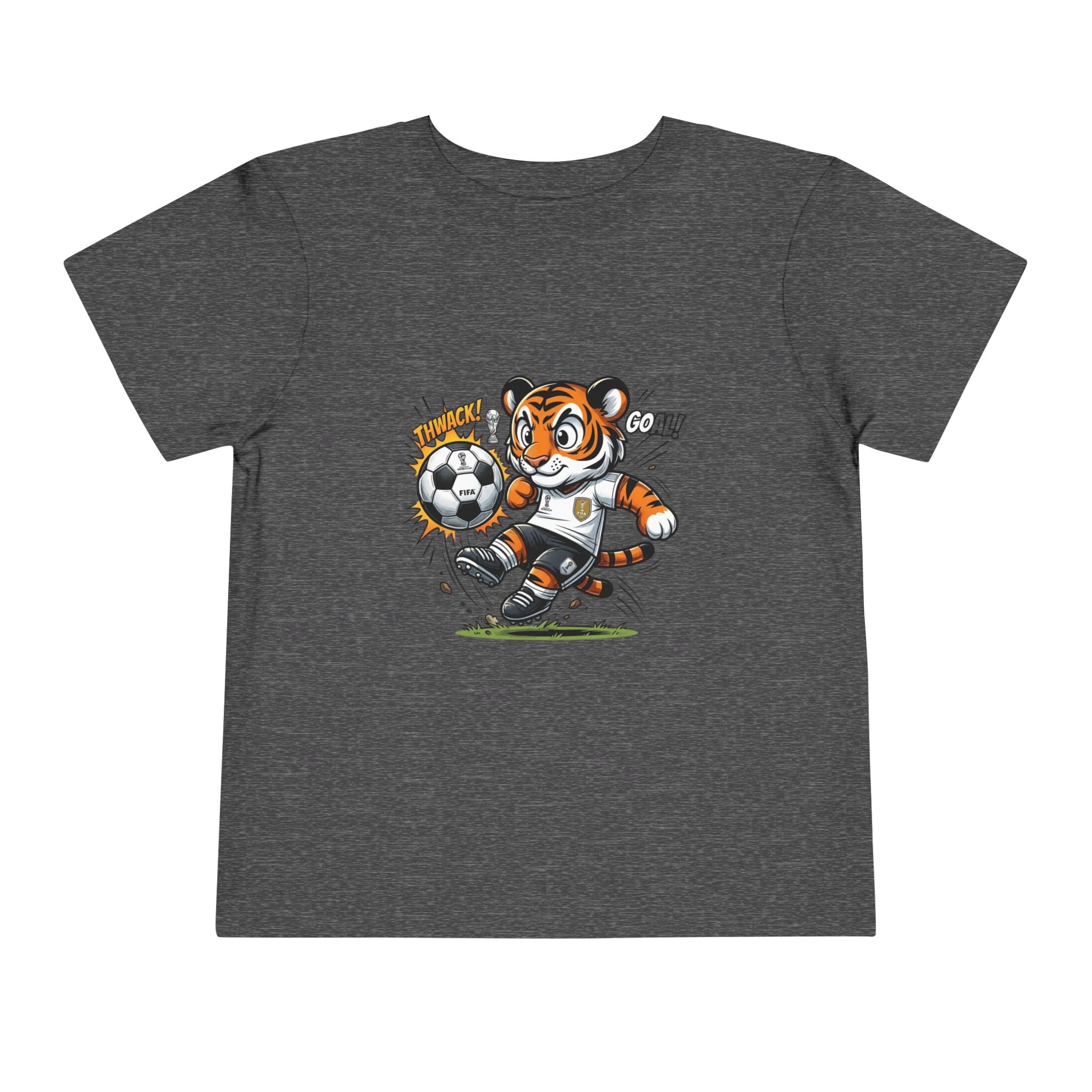 Toddler Soccer Tiger Tee — Cute Kicking Tiger Football Shirt for Kids