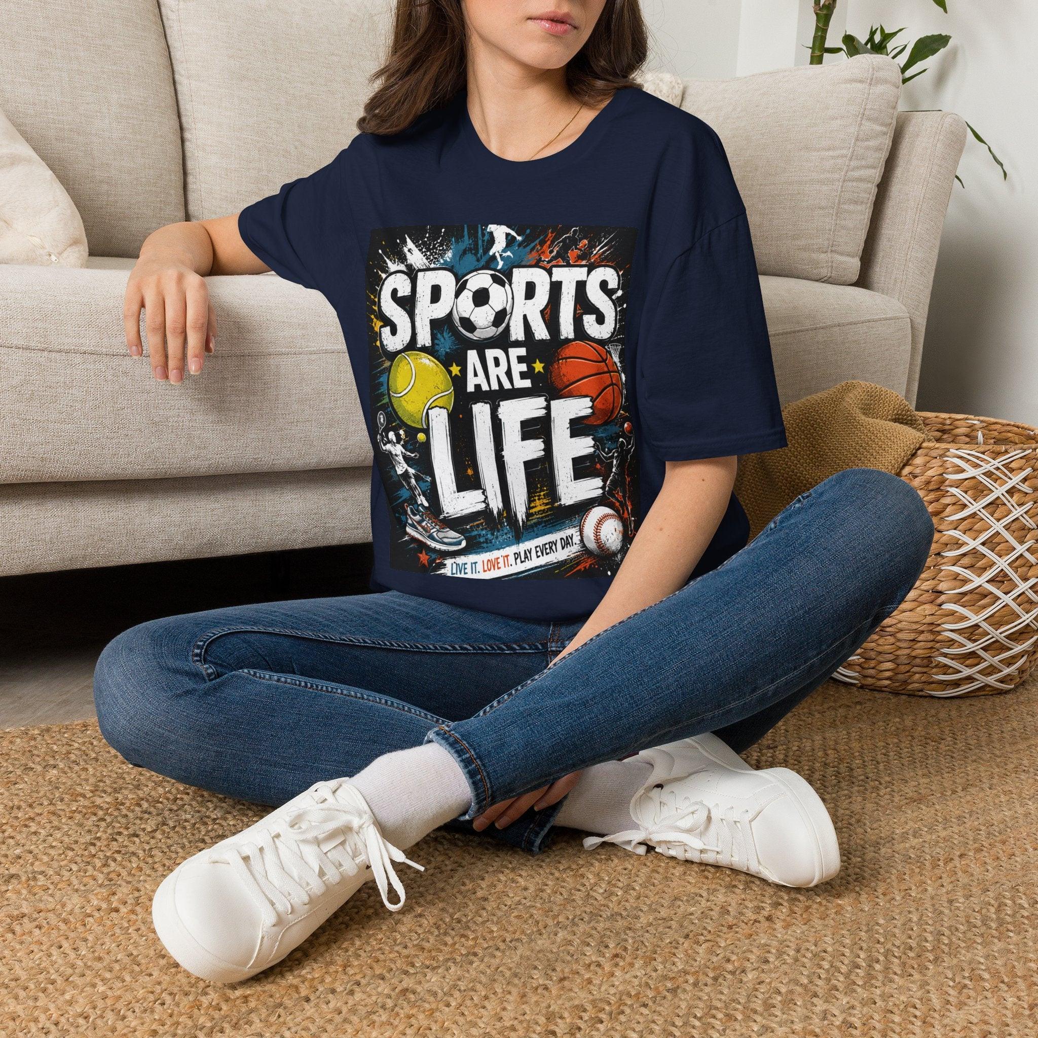 Sports Are Life T‑Shirt — Multi‑Sport Athletic Graphic Tee black sports.