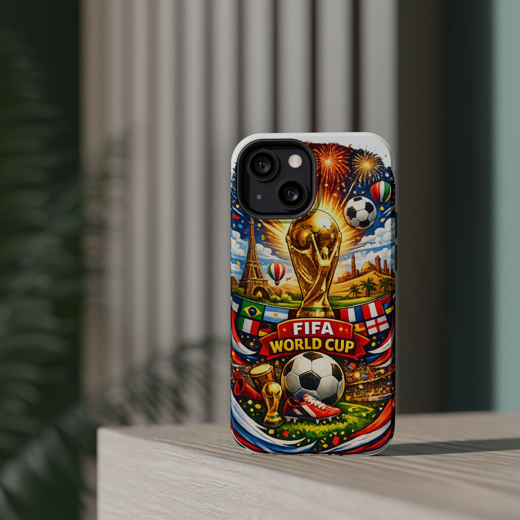 Soccer Magnetic Impact-Resistant Phone Case — FIFA Trophy Design