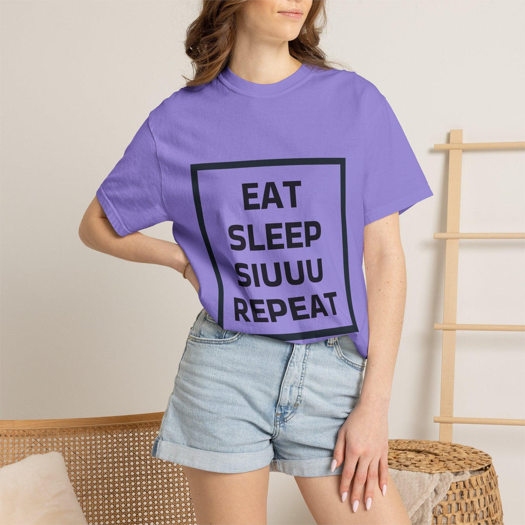 Unisex CR7 Fans Siuuu T-Shirt — Eat Sleep Siuuu Repeat Graphic Tee.