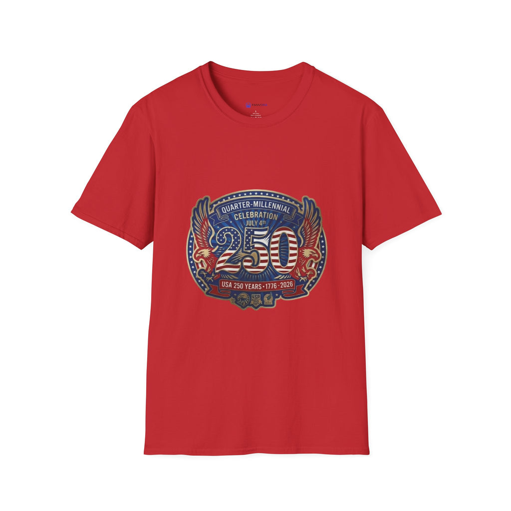250th Anniversary - 4th of July Patriot Graphic T-Shirt — Patriotic '250' Celebration Design