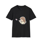 Kawaii Girl Blowing Hearts T-Shirt — Cute Anime Graphic Tee