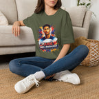 Portrait T-Shirt — Color Splash Football Player Graphic ("England legend")