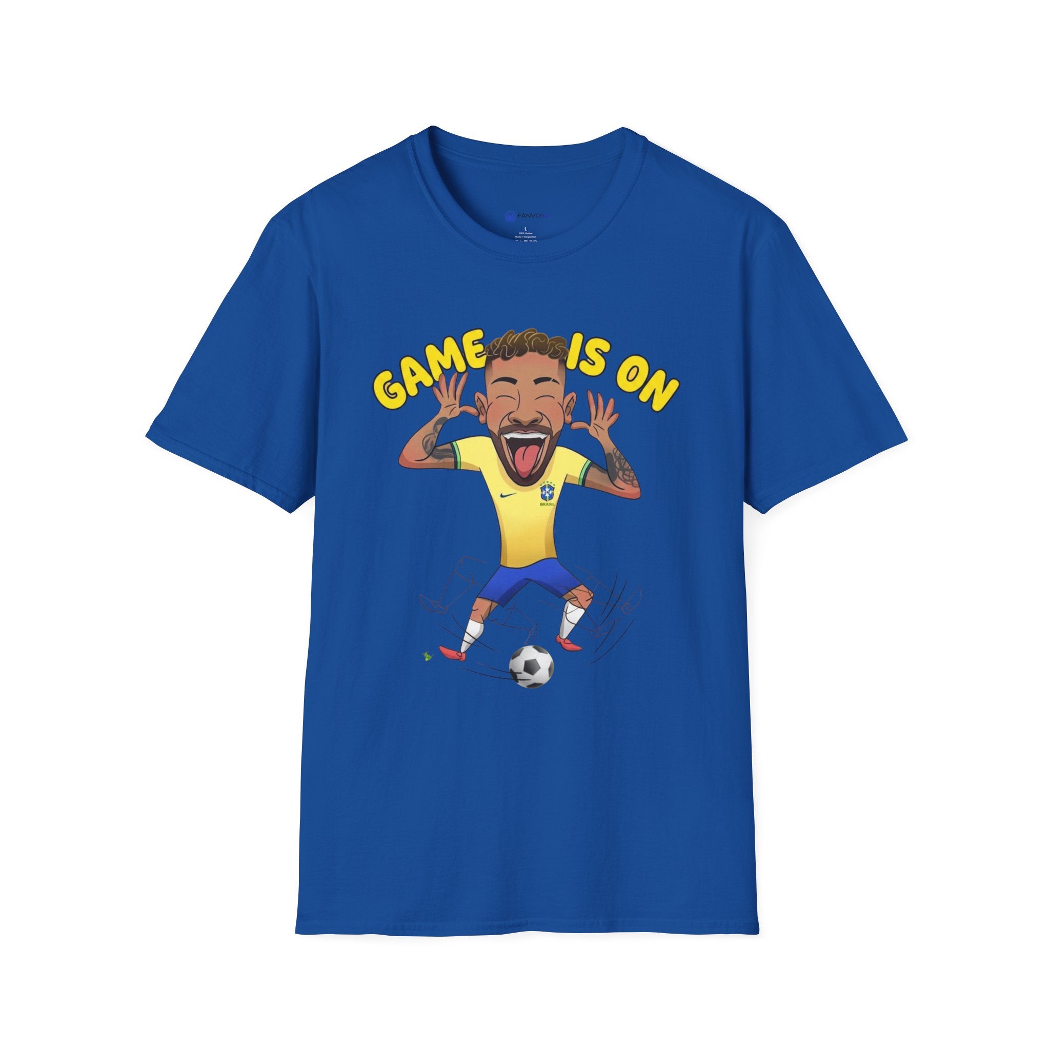Soccer 'Game Is On' Graphic funny figure design  T‑Shirt