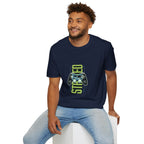 Retro Game Controller T-Shirt — 'STED' Vertical Gamer Graphic Tee