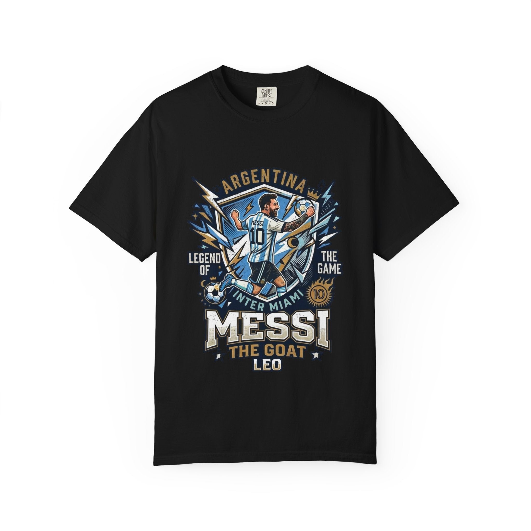Messi "The GOAT" Soccer T-Shirt - Argentina Fan Version