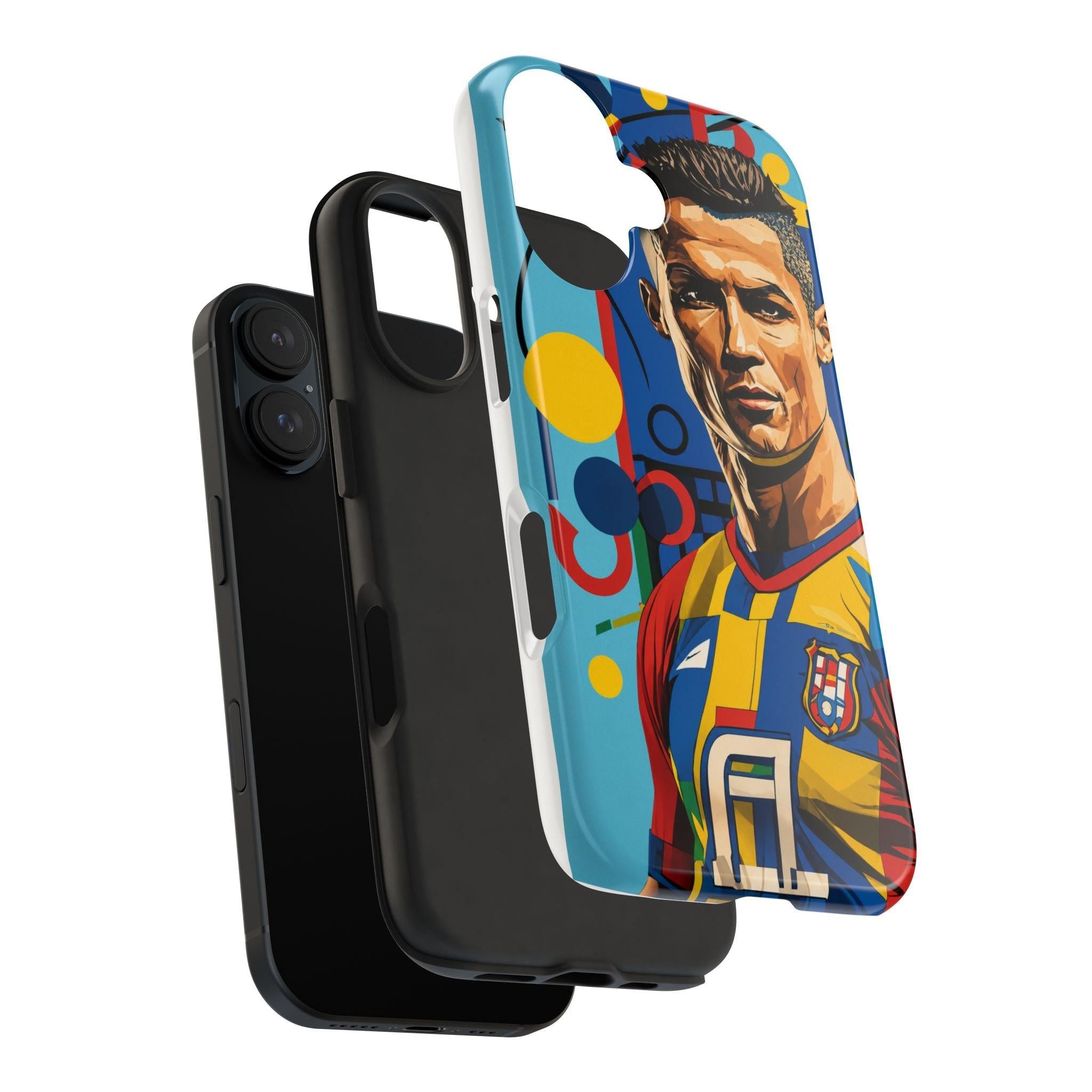 Portugal  legend Pop Art Tough Phone Case — Colorful Soccer Legend Protective Cover