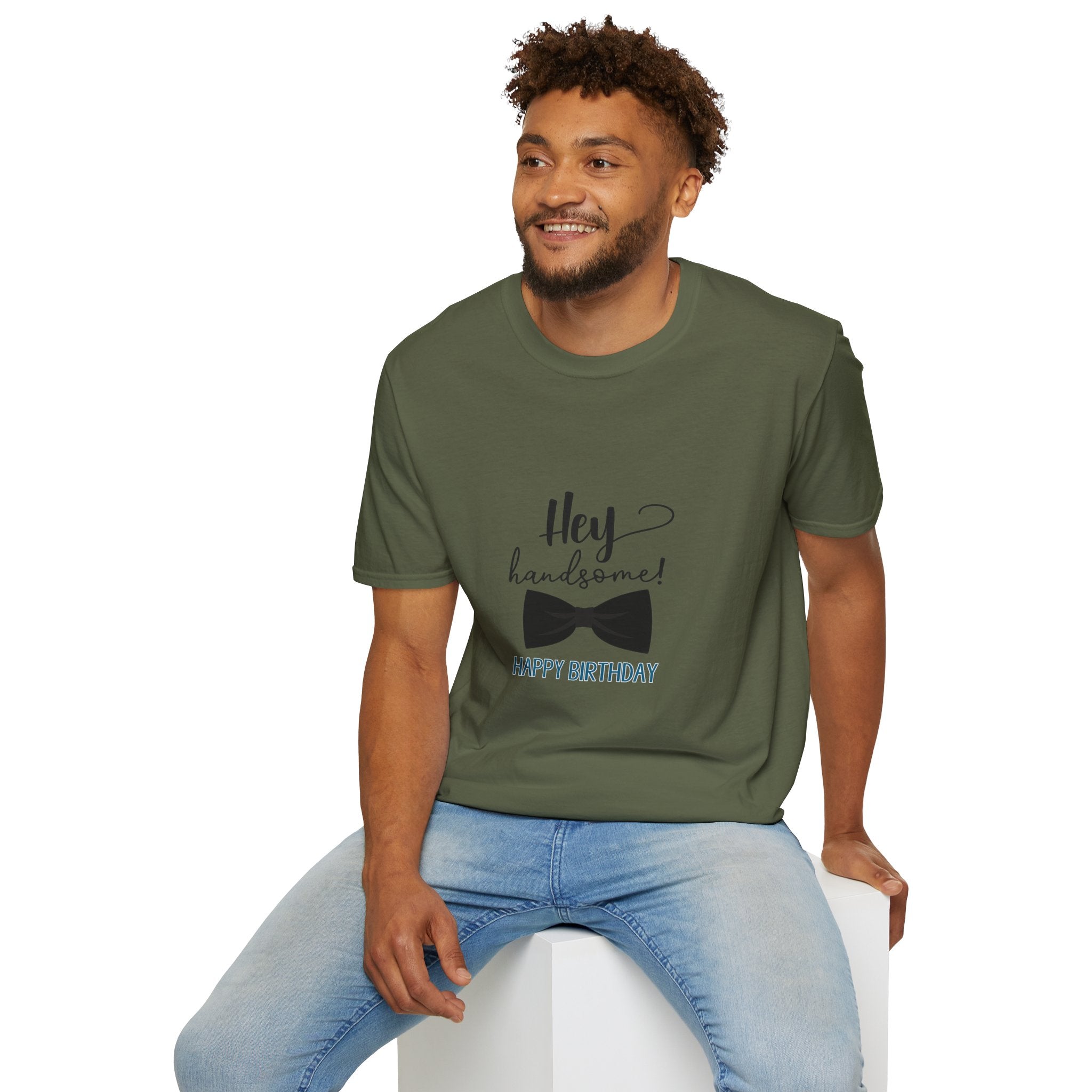 Hey Handsome! T-Shirt — Cute Bow Tie Birthday Tee