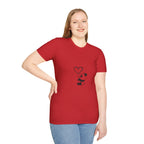 Panda Heart T‑Shirt — Cute Minimalist Panda Holding Heart Graphic