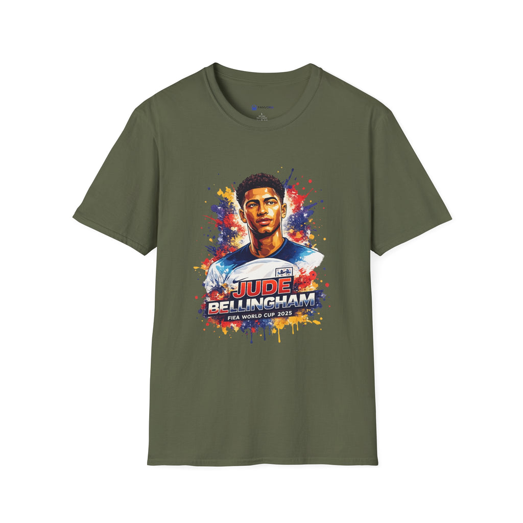 Portrait T-Shirt — Color Splash Football Player Graphic ("England legend")