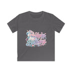 Kids Birthday Tee — Pastel Unicorn "Happy Birthday" Shirt for Girls