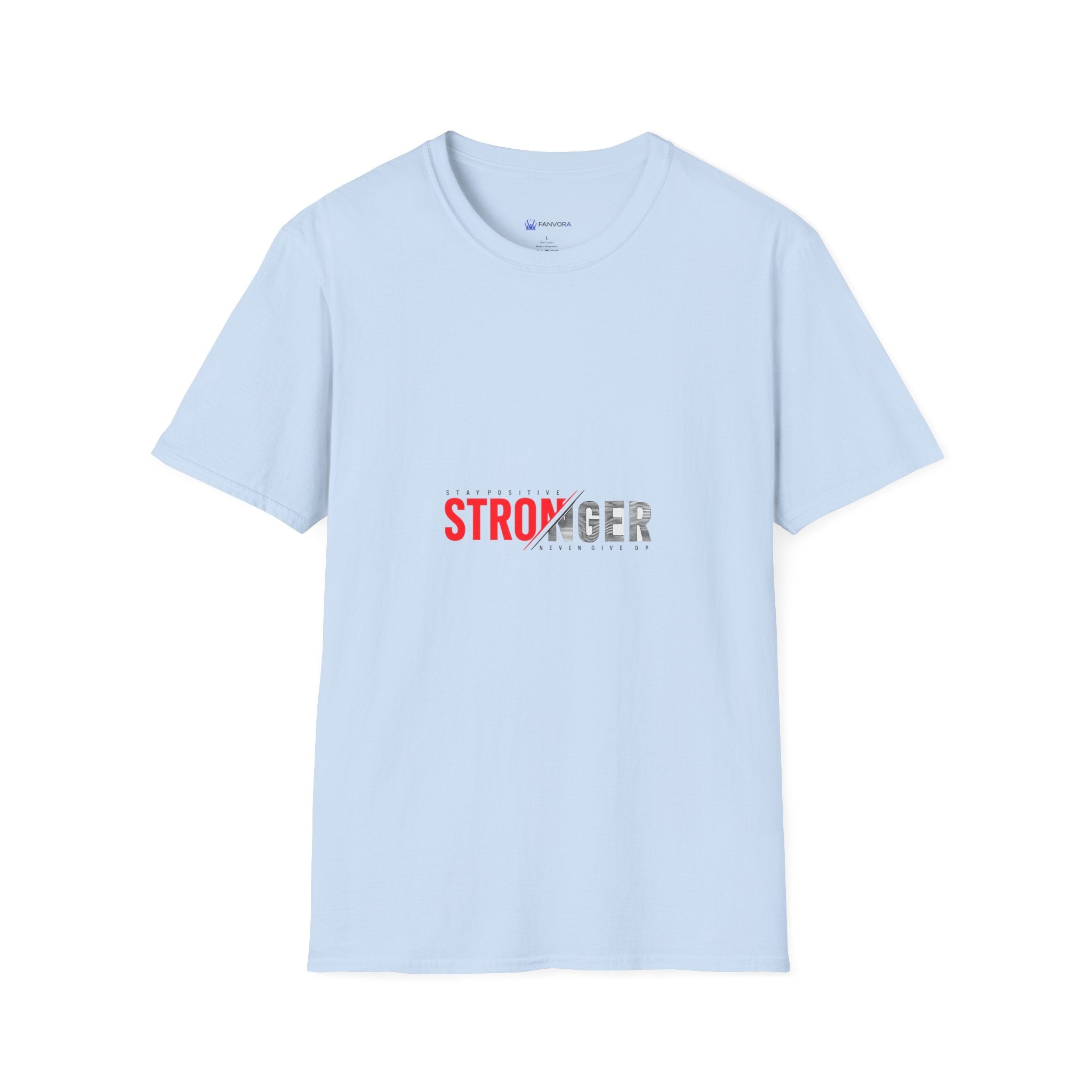 Stronger Split-Text Graphic T-Shirt — Inspirational 'STRONGER' Fitness Tee
