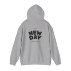 New Day Hoodie — "I'm Happy" Minimal Positive Graphic Sweatshirt.