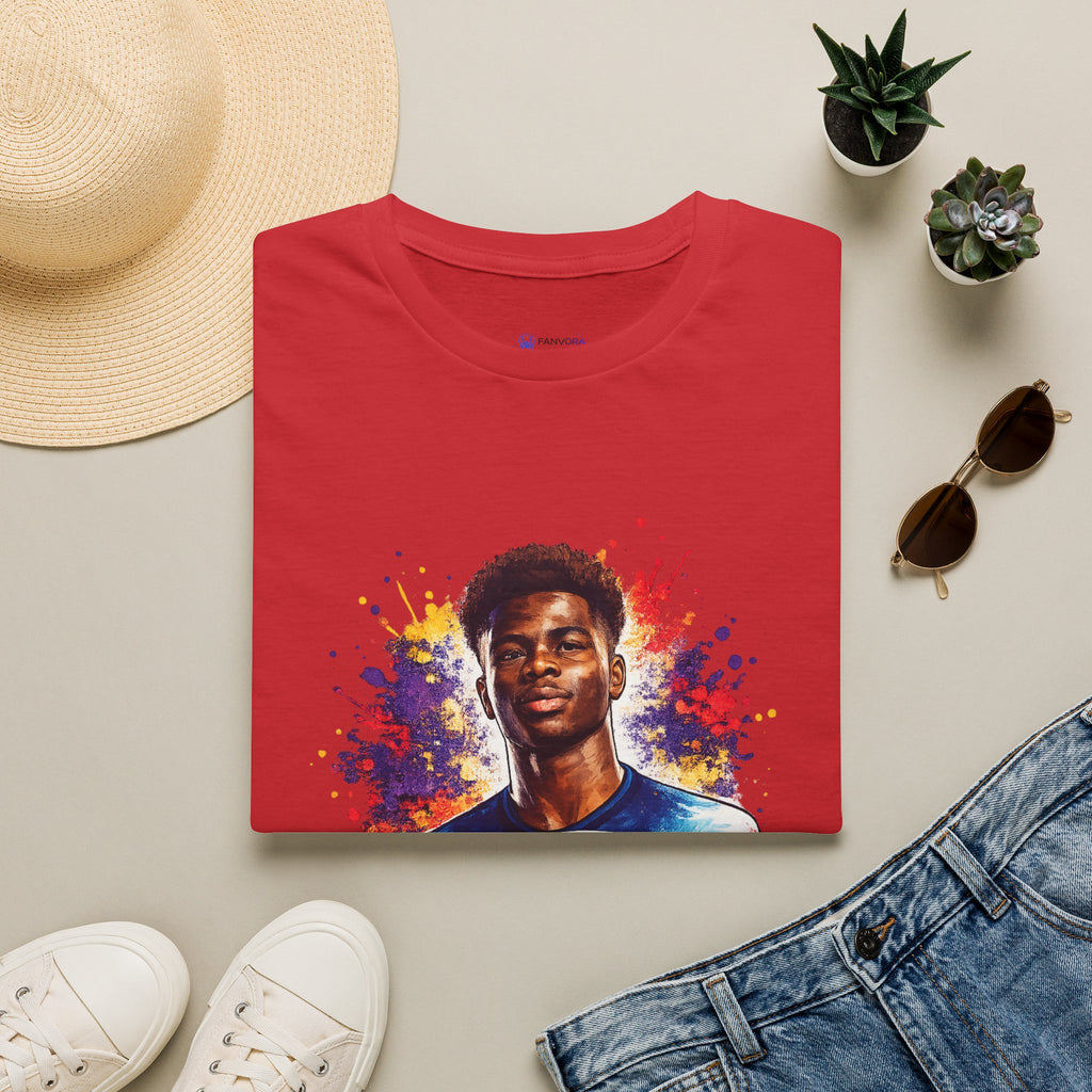 England Lagend Portrait T-Shirt — Color Splash Football Fan Tee