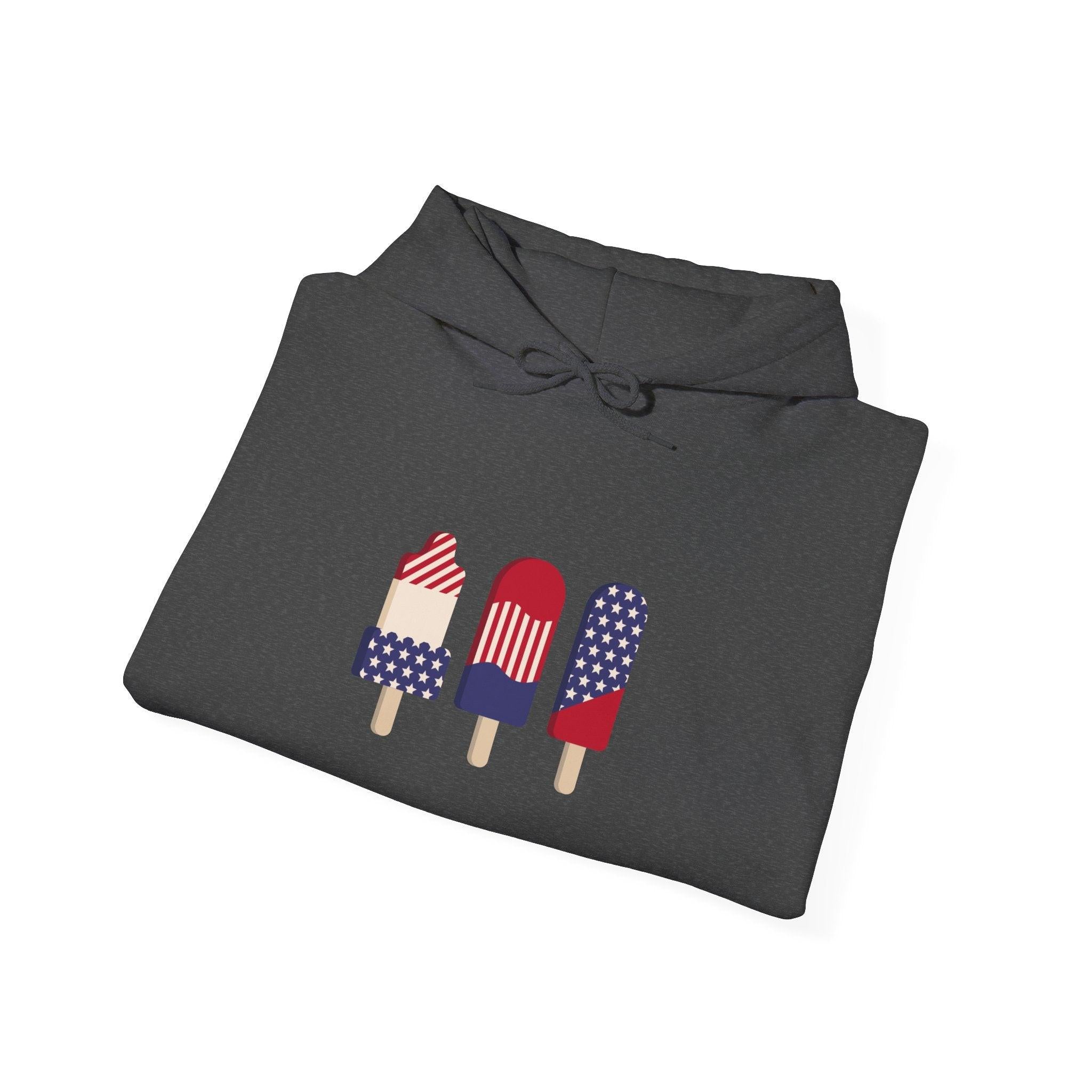 American Patriot Graphic Hoodie — Patriotic Fourth of July Sweatshirt.