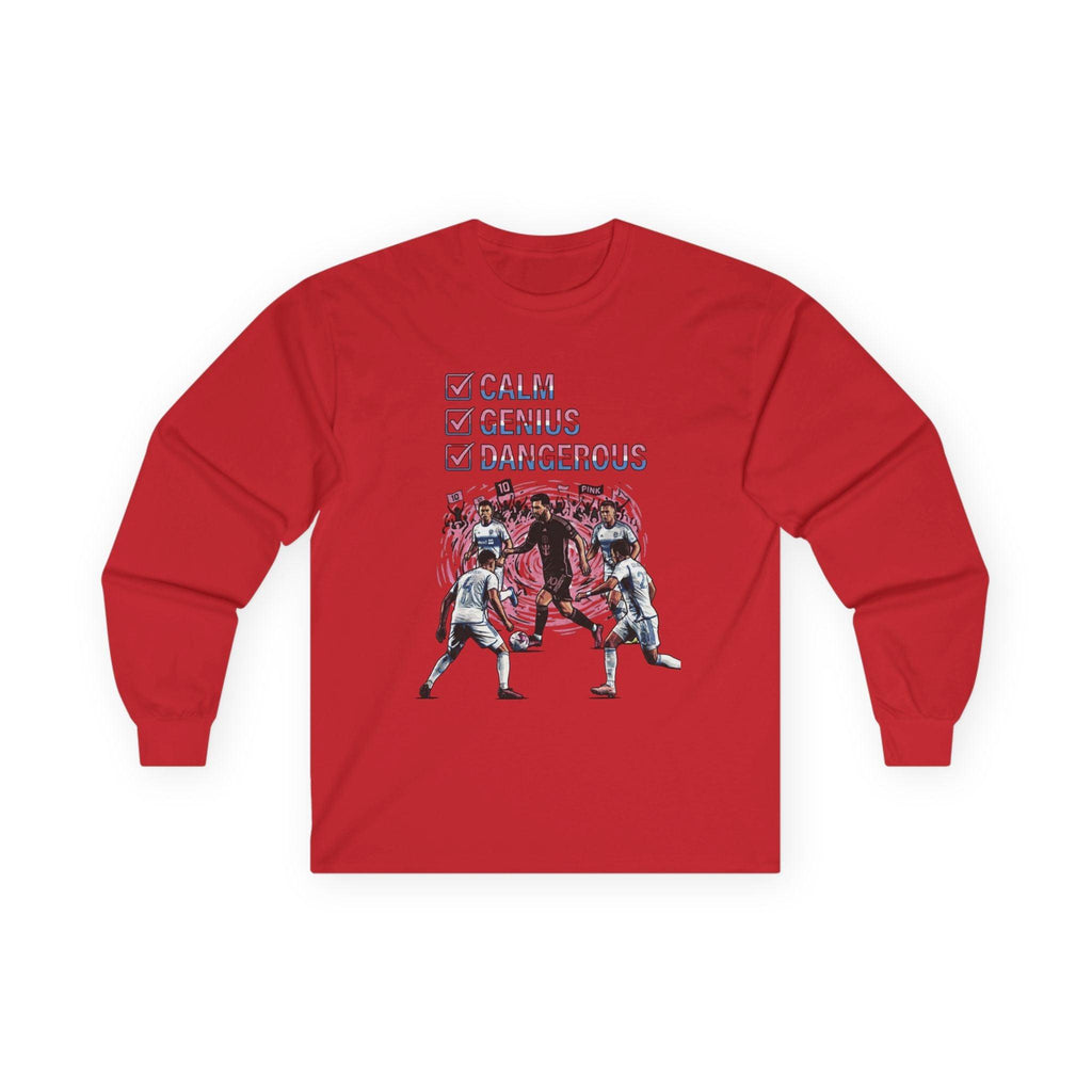 Long Sleeve Football Shirt – World Cup 2026 Fan Tee "Calm Dangerous Genius".
