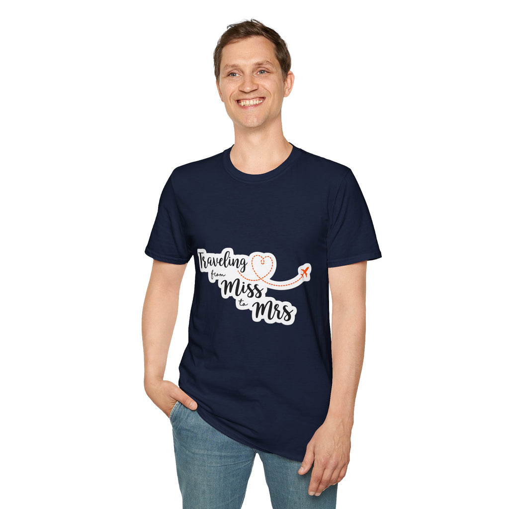 T-Shirt — "Traveling from Miss to Mrs" Bridal Bachelorette Vacation Tee