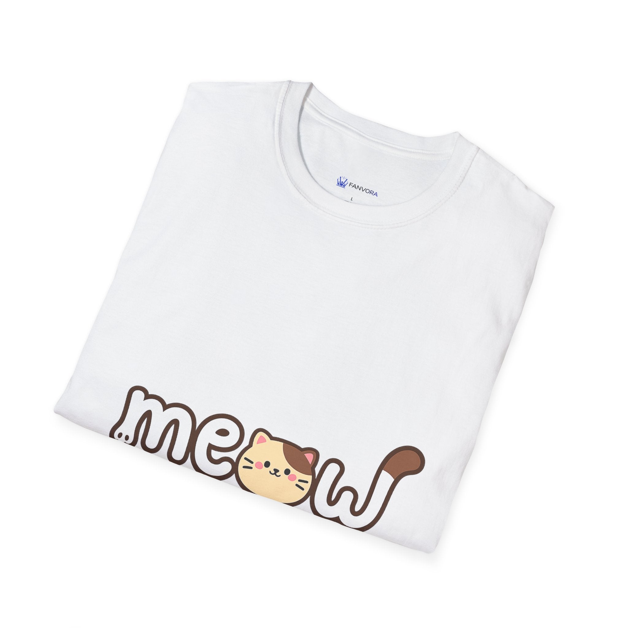 Cat Meow T-Shirt — Cute Cartoon Kitty Graphic Tee